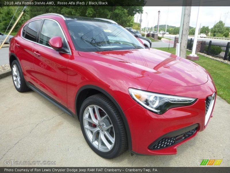 Rosso Alfa (Red) / Black/Black 2018 Alfa Romeo Stelvio AWD