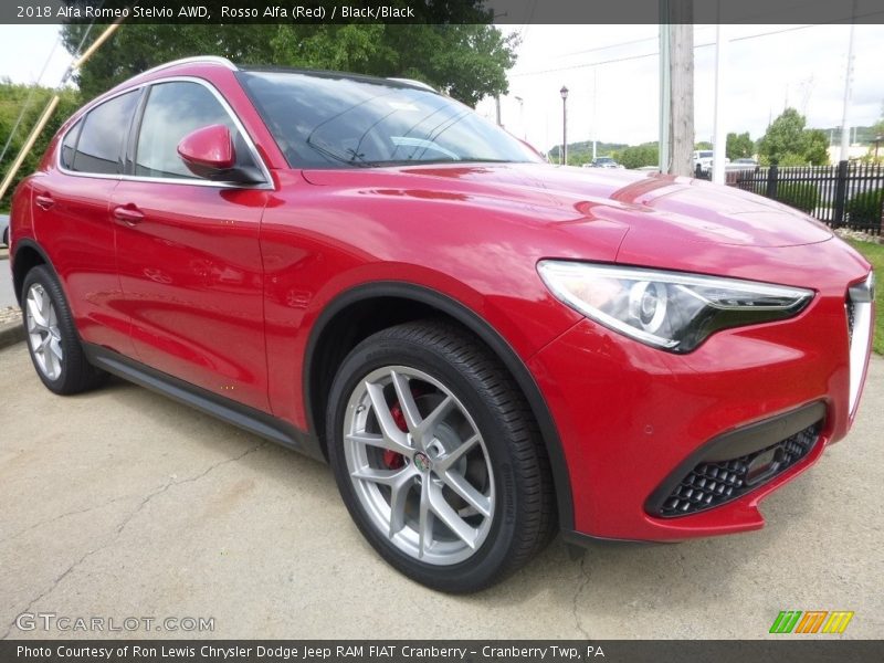 Rosso Alfa (Red) / Black/Black 2018 Alfa Romeo Stelvio AWD