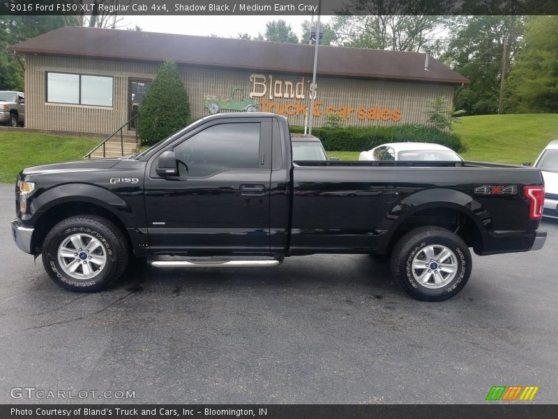 Shadow Black / Medium Earth Gray 2016 Ford F150 XLT Regular Cab 4x4