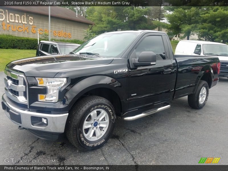 Shadow Black / Medium Earth Gray 2016 Ford F150 XLT Regular Cab 4x4