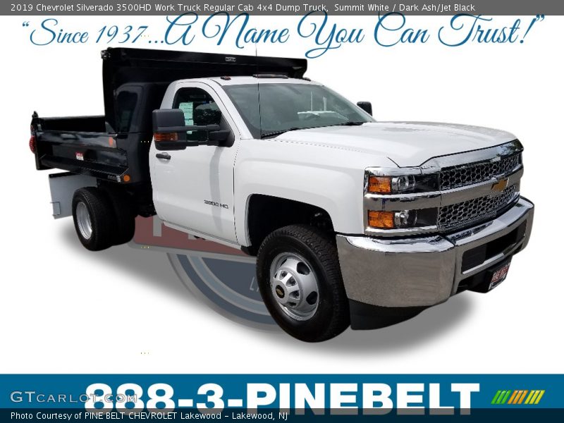 Summit White / Dark Ash/Jet Black 2019 Chevrolet Silverado 3500HD Work Truck Regular Cab 4x4 Dump Truck