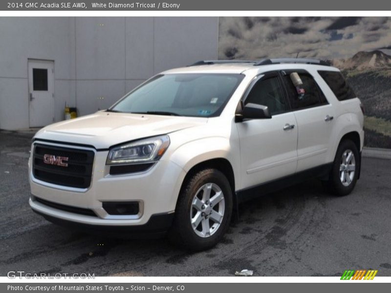 White Diamond Tricoat / Ebony 2014 GMC Acadia SLE AWD