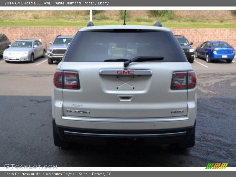 White Diamond Tricoat / Ebony 2014 GMC Acadia SLE AWD