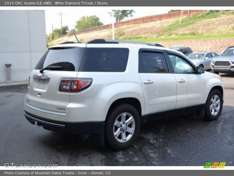 White Diamond Tricoat / Ebony 2014 GMC Acadia SLE AWD
