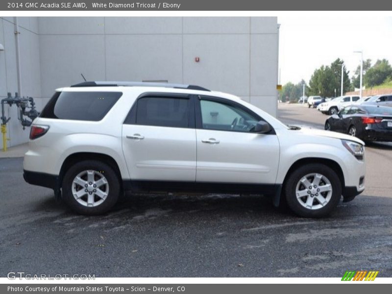 White Diamond Tricoat / Ebony 2014 GMC Acadia SLE AWD