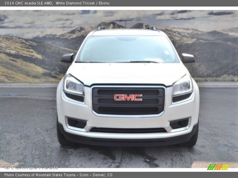 White Diamond Tricoat / Ebony 2014 GMC Acadia SLE AWD