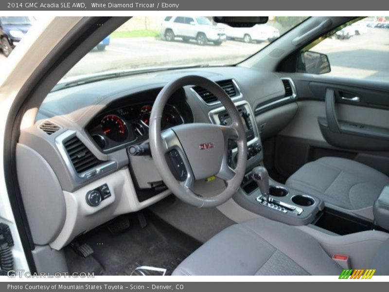 White Diamond Tricoat / Ebony 2014 GMC Acadia SLE AWD