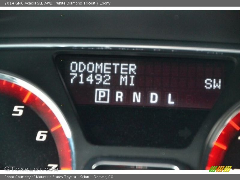 White Diamond Tricoat / Ebony 2014 GMC Acadia SLE AWD