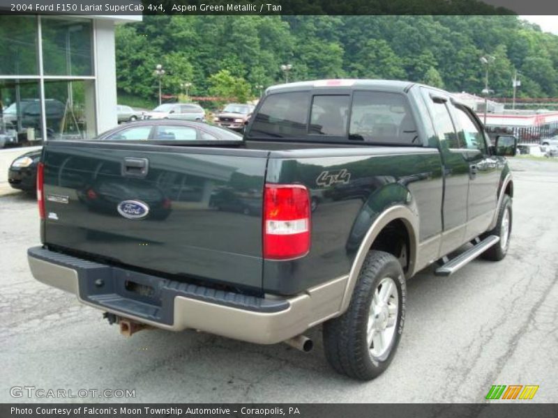 Aspen Green Metallic / Tan 2004 Ford F150 Lariat SuperCab 4x4