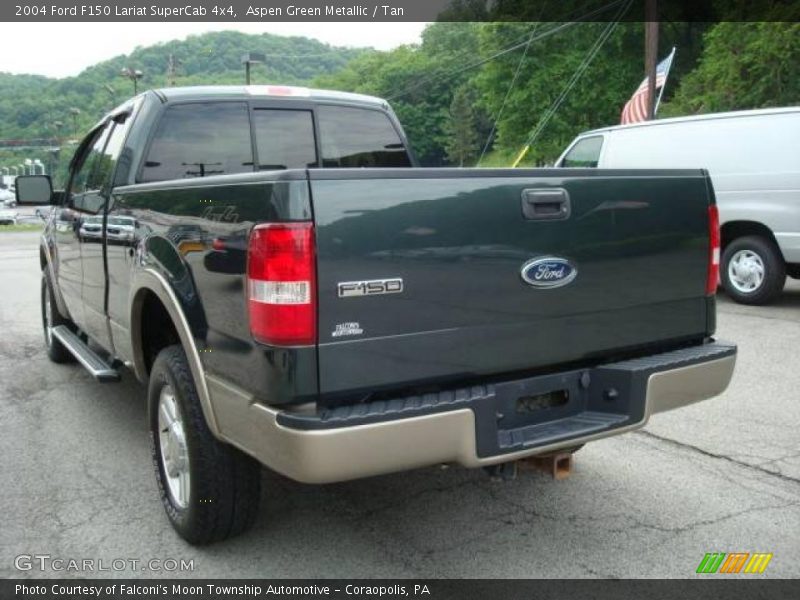 Aspen Green Metallic / Tan 2004 Ford F150 Lariat SuperCab 4x4
