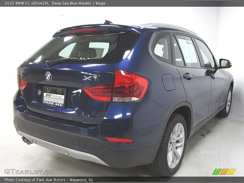 Deep Sea Blue Metallic / Beige 2015 BMW X1 xDrive28i