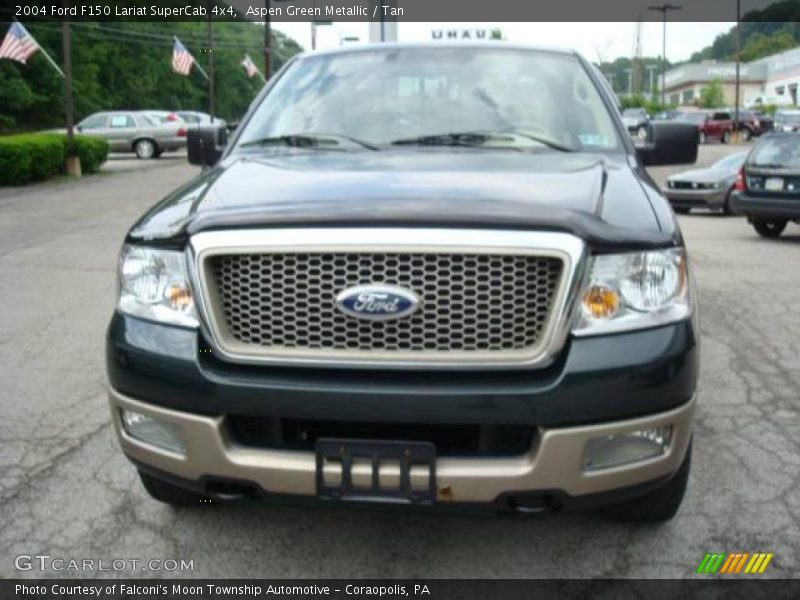 Aspen Green Metallic / Tan 2004 Ford F150 Lariat SuperCab 4x4
