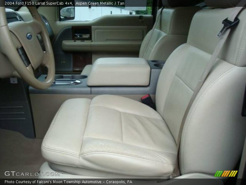 Aspen Green Metallic / Tan 2004 Ford F150 Lariat SuperCab 4x4