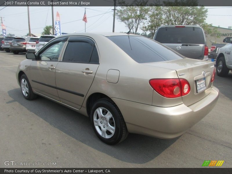 Desert Sand Mica / Beige 2007 Toyota Corolla CE