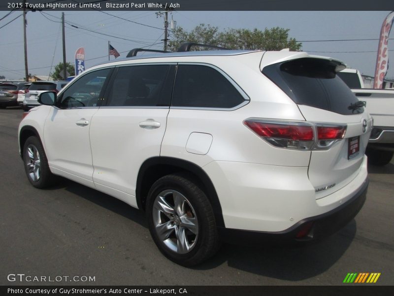 Blizzard Pearl White / Ash 2015 Toyota Highlander Limited