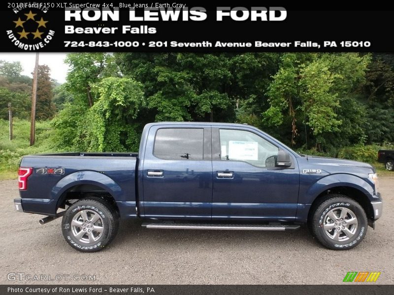 Blue Jeans / Earth Gray 2018 Ford F150 XLT SuperCrew 4x4