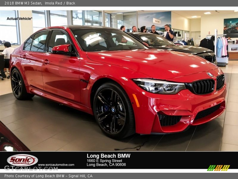 Imola Red / Black 2018 BMW M3 Sedan