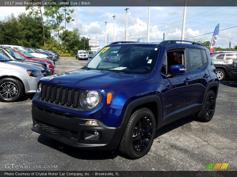 Jetset Blue / Black 2017 Jeep Renegade Latitude