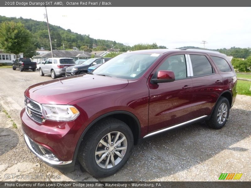 Octane Red Pearl / Black 2018 Dodge Durango SXT AWD