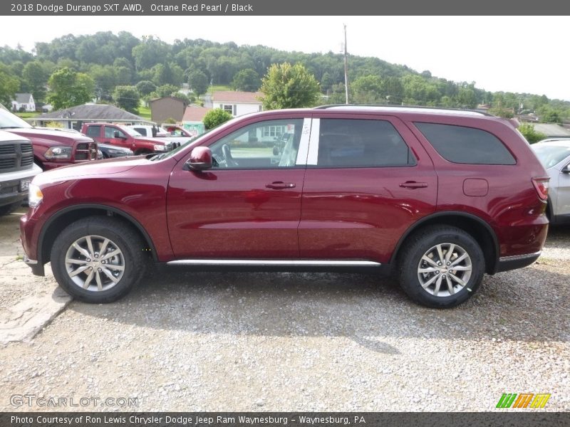 Octane Red Pearl / Black 2018 Dodge Durango SXT AWD