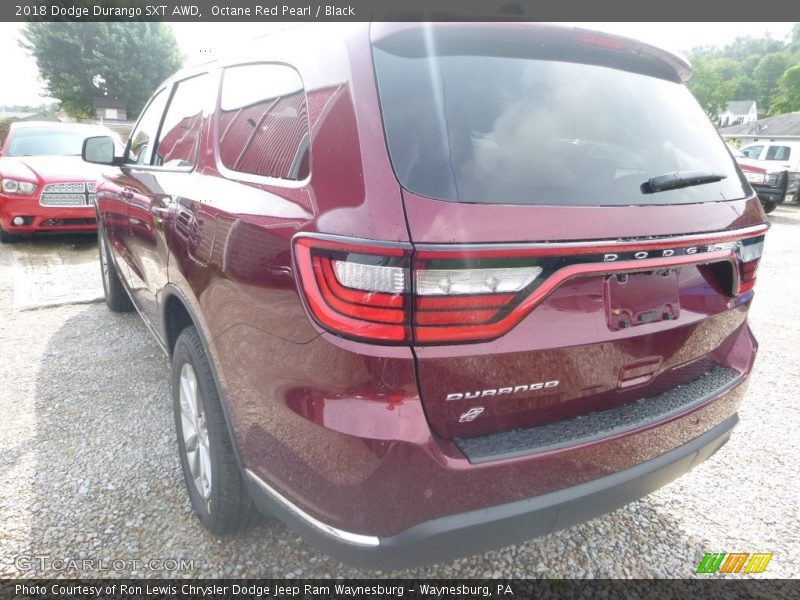 Octane Red Pearl / Black 2018 Dodge Durango SXT AWD