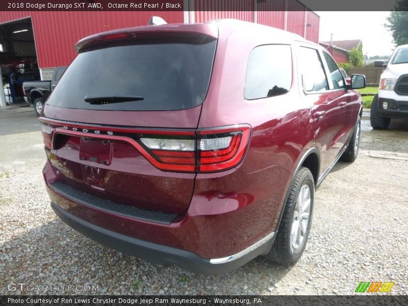 Octane Red Pearl / Black 2018 Dodge Durango SXT AWD