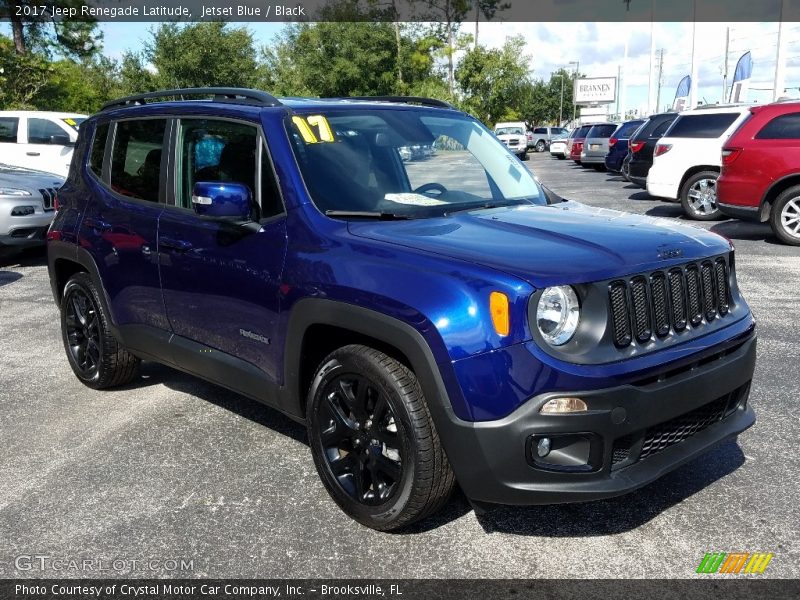 Jetset Blue / Black 2017 Jeep Renegade Latitude