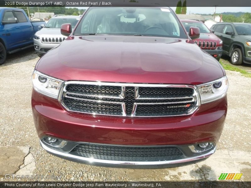 Octane Red Pearl / Black 2018 Dodge Durango SXT AWD