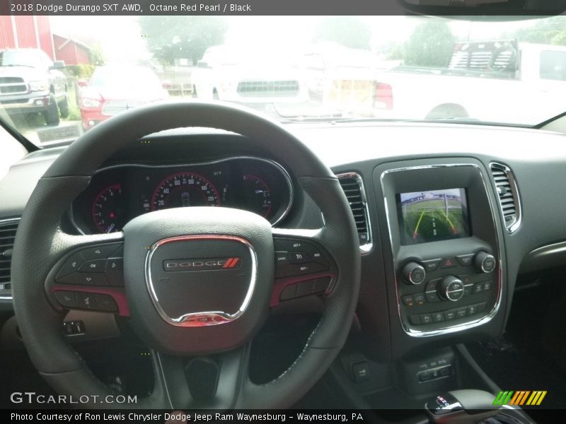 Octane Red Pearl / Black 2018 Dodge Durango SXT AWD