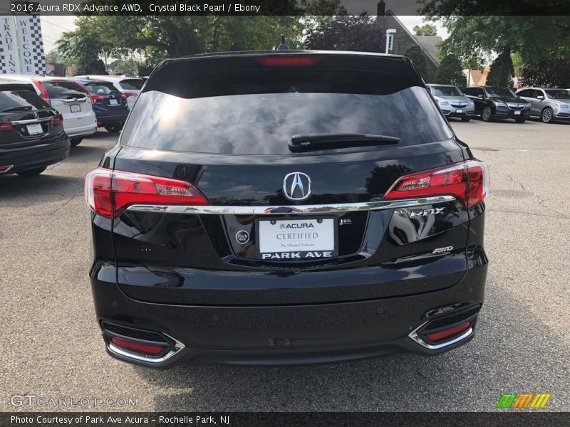 Crystal Black Pearl / Ebony 2016 Acura RDX Advance AWD