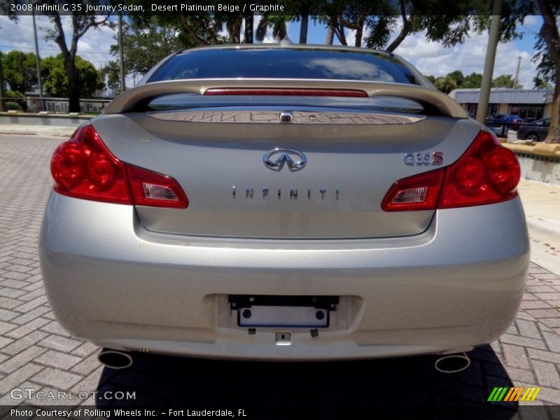 Desert Platinum Beige / Graphite 2008 Infiniti G 35 Journey Sedan