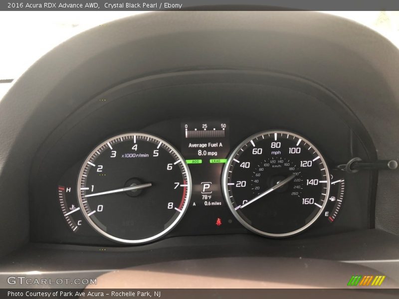 Crystal Black Pearl / Ebony 2016 Acura RDX Advance AWD