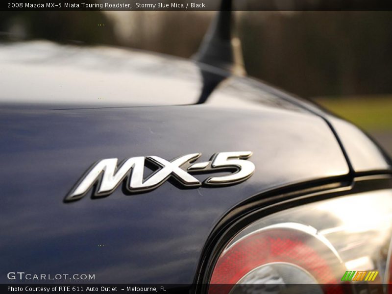 Stormy Blue Mica / Black 2008 Mazda MX-5 Miata Touring Roadster