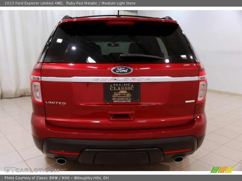 Ruby Red Metallic / Medium Light Stone 2013 Ford Explorer Limited 4WD