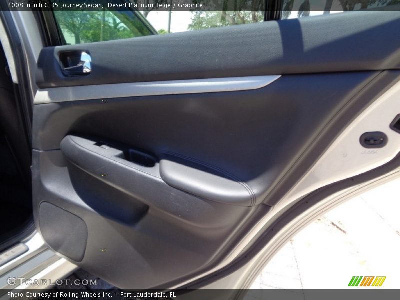 Desert Platinum Beige / Graphite 2008 Infiniti G 35 Journey Sedan