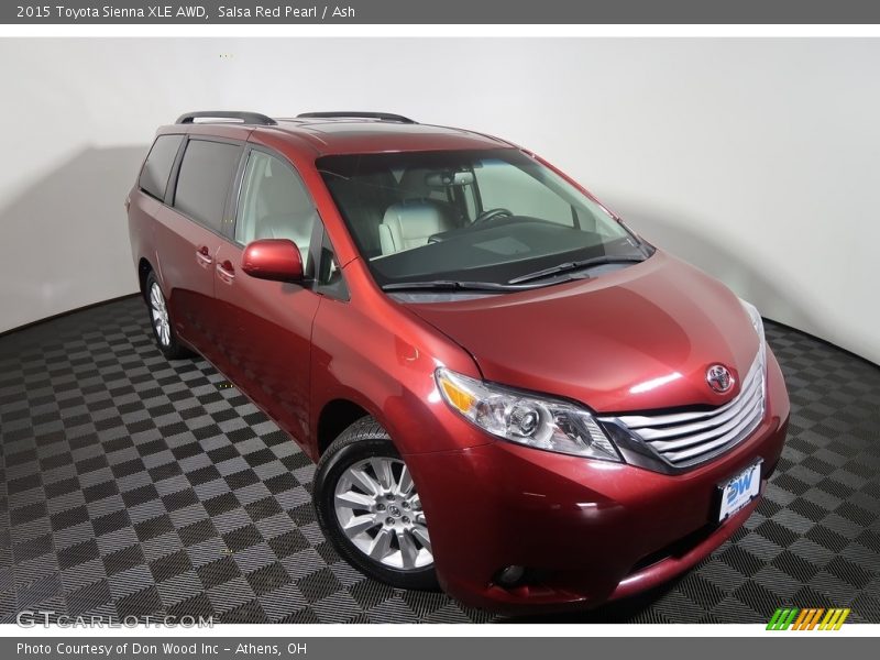 Salsa Red Pearl / Ash 2015 Toyota Sienna XLE AWD