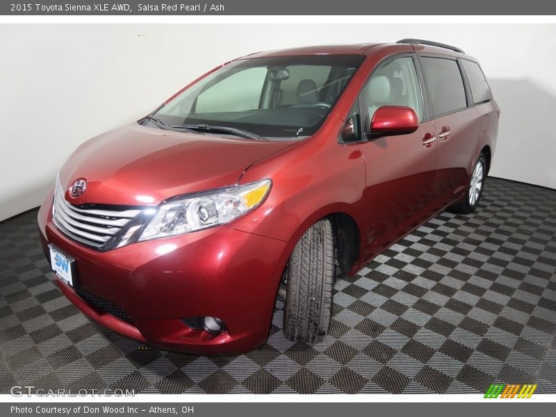 Salsa Red Pearl / Ash 2015 Toyota Sienna XLE AWD