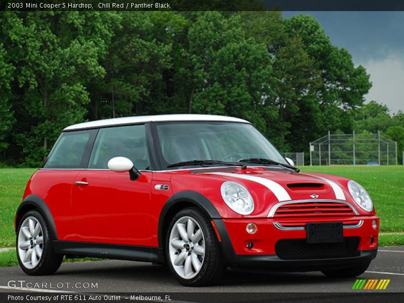 Chili Red / Panther Black 2003 Mini Cooper S Hardtop