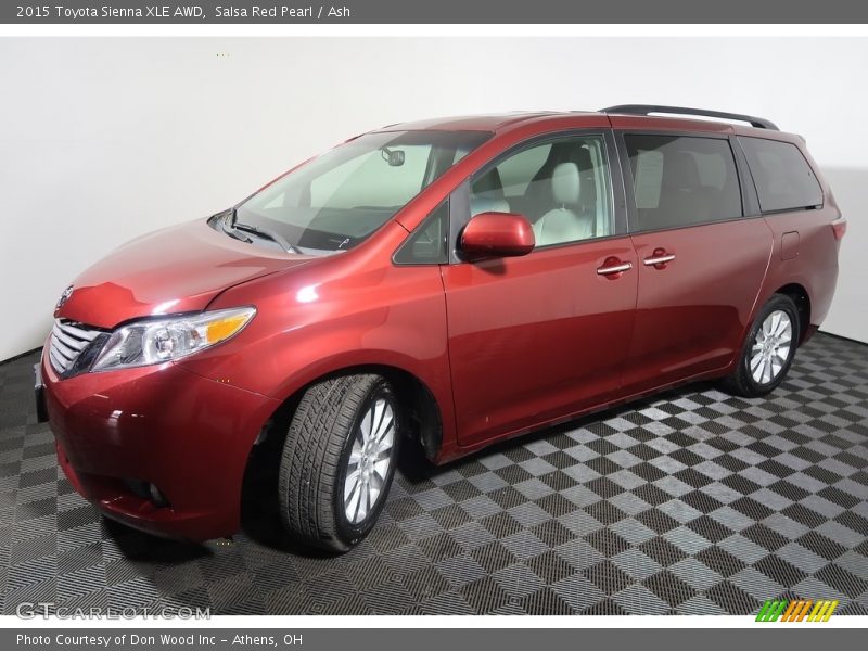 Salsa Red Pearl / Ash 2015 Toyota Sienna XLE AWD