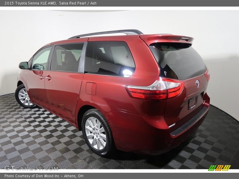Salsa Red Pearl / Ash 2015 Toyota Sienna XLE AWD