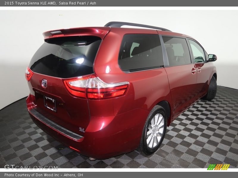 Salsa Red Pearl / Ash 2015 Toyota Sienna XLE AWD