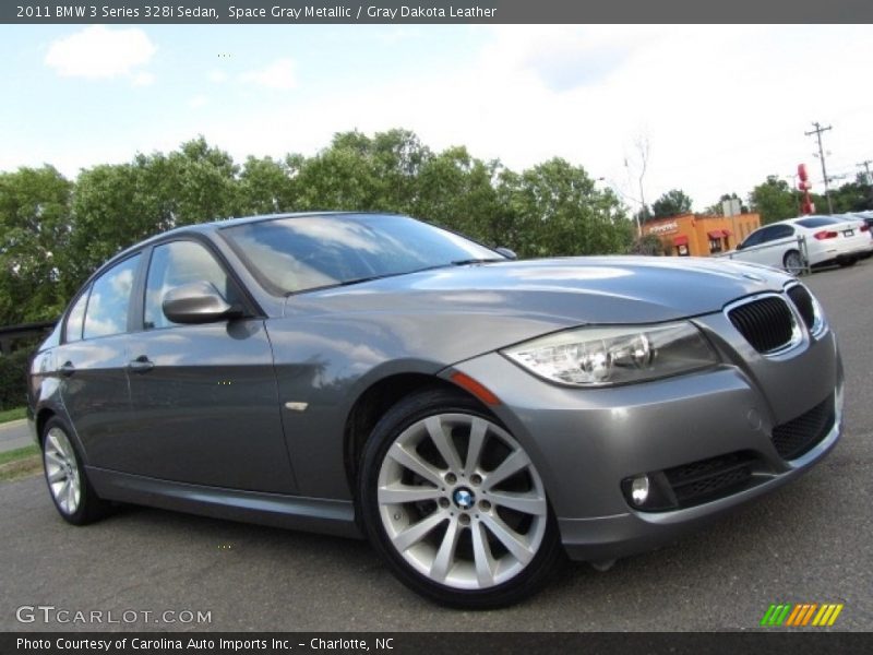 Space Gray Metallic / Gray Dakota Leather 2011 BMW 3 Series 328i Sedan