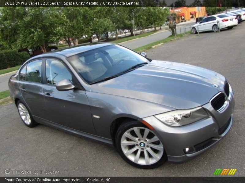 Space Gray Metallic / Gray Dakota Leather 2011 BMW 3 Series 328i Sedan