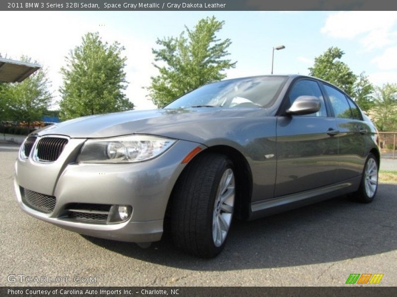 Space Gray Metallic / Gray Dakota Leather 2011 BMW 3 Series 328i Sedan