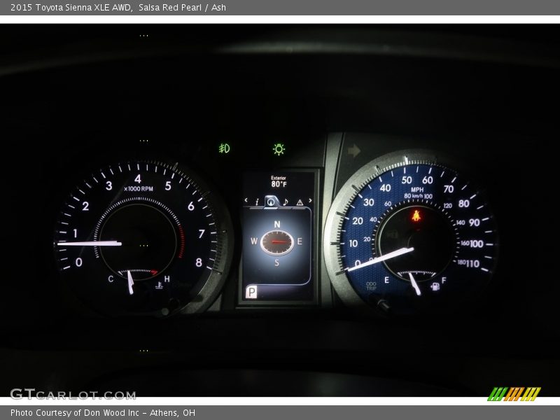 Salsa Red Pearl / Ash 2015 Toyota Sienna XLE AWD