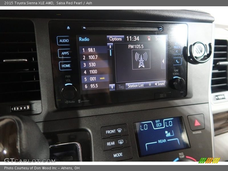 Salsa Red Pearl / Ash 2015 Toyota Sienna XLE AWD