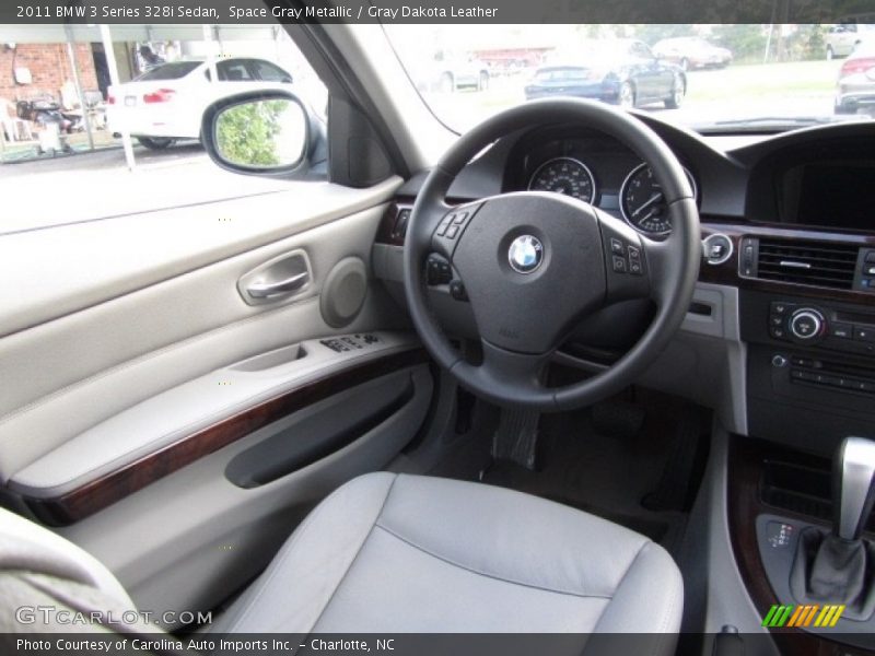 Space Gray Metallic / Gray Dakota Leather 2011 BMW 3 Series 328i Sedan