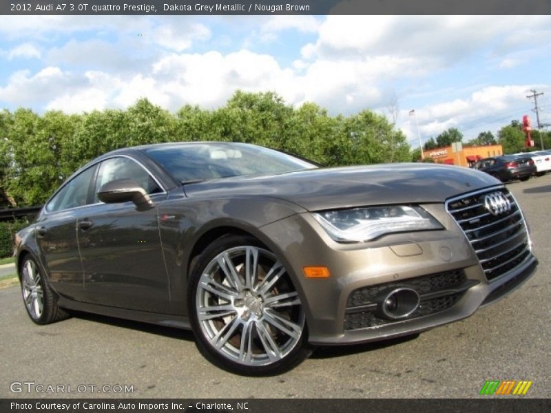 Dakota Grey Metallic / Nougat Brown 2012 Audi A7 3.0T quattro Prestige