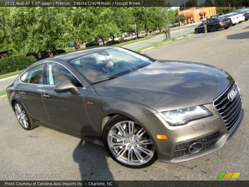 Dakota Grey Metallic / Nougat Brown 2012 Audi A7 3.0T quattro Prestige