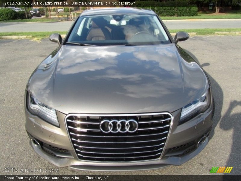 Dakota Grey Metallic / Nougat Brown 2012 Audi A7 3.0T quattro Prestige